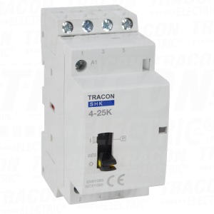 Inst. kontaktor230V AC. 50Hz. 2 Mod. 4×NO. AC1/AC7a. 25K