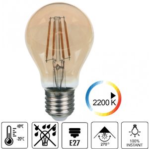 LED filament sijalica DECOR 6W E27 2200K A60