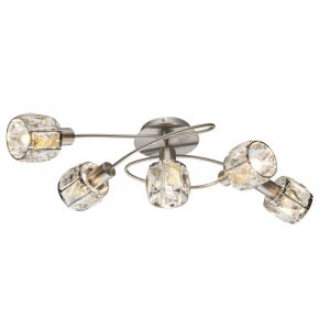 SISSI-5CS nadgradna spot lampa  5XE14. 40W. NIKAL KROM