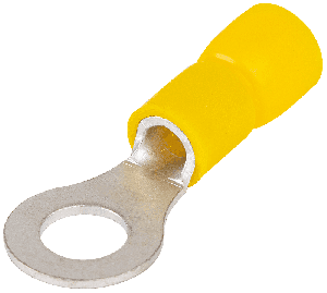 Izolovana okasta stopica žuta 6 mm2 M6 PVC