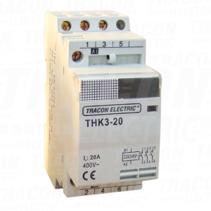 Inst. kontaktor230/400V. 50Hz.  3P. 3×NO. 20/7A. 4/1.2kW. 24V