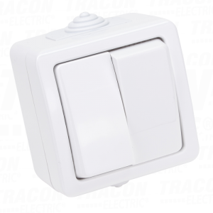 Serijski prekidac na zid10AX/2 50VAC. IP54. 2x101