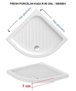 KADA TUŠ R90 KERAMIČKA &#8211; VIDIMA W836501