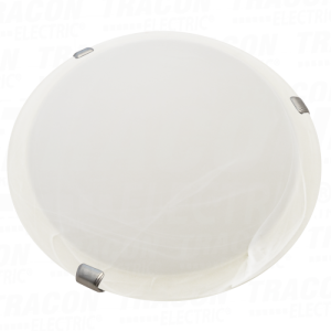 Plafonska UFO svet. sa staklen om burom bela230V. 2x60W  E27.