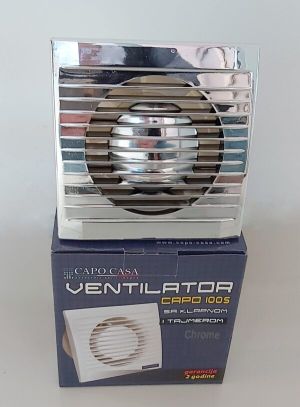 VENTILATOR SA KLAPNOM F100 &#8211; CHROM/TIMER &#8211; CAPO CASA