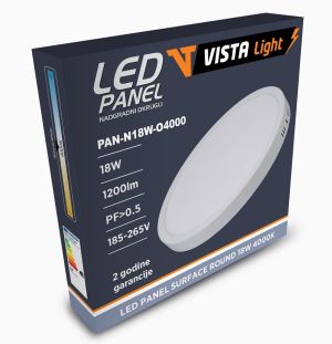 LED panel okrugli nadgradni 18W 4000K 205mm