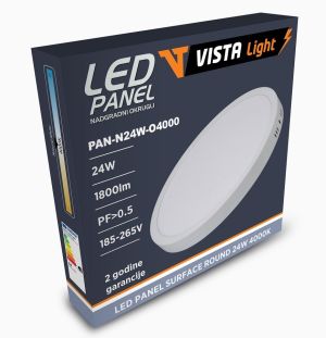 LED panel nadgradni 24W 4000K okrugli 295mm