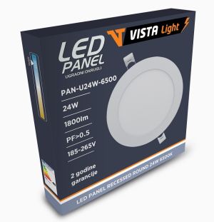 LED panel ugradni 24W 6500K okrugli 295mm