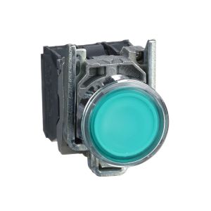 Taster svetleći zeleni 24V LED 1NO
