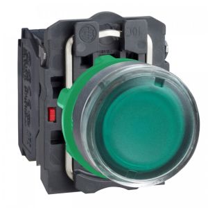 Taster svetleci LED zeleni 230 V 1NO 1NC