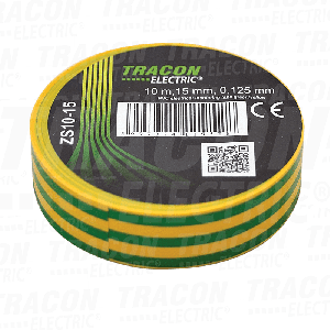 PVC izolaciona traka 10m x 15mm žuto zelena